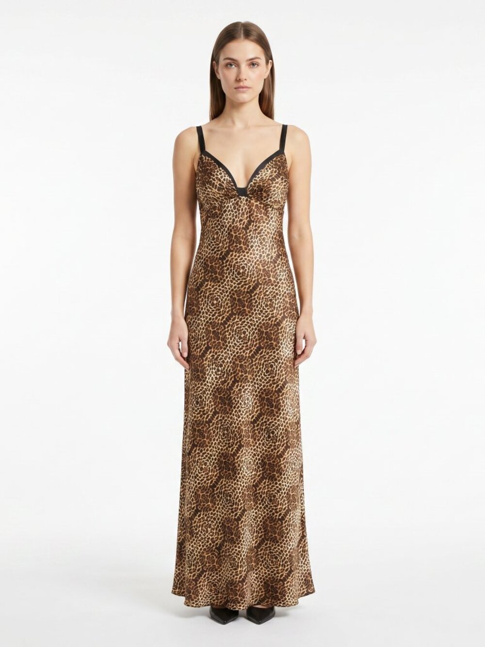 NWT Oscar de la Renta Satin Leopard Nightgown – Size Small